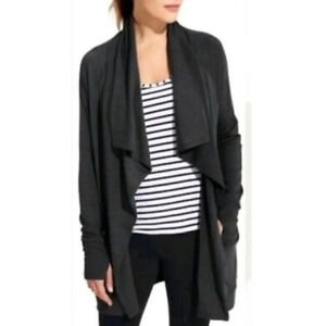 Athleta Black Studio Wrap Cardigan Sweater XS